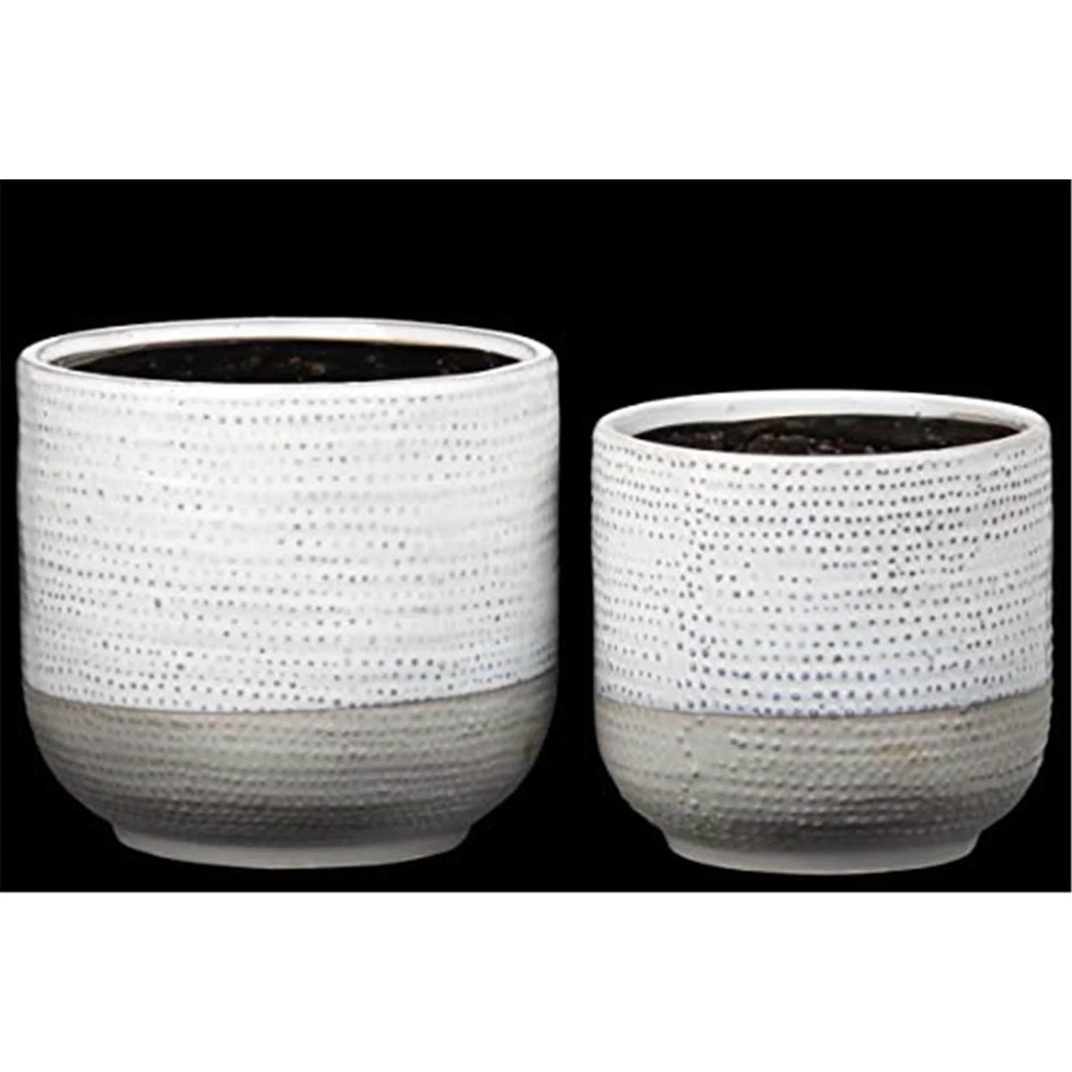 Urban Trends Collection: Ceramic Pot Gloss Matte Glazed Finish Multi-Colored 5.75