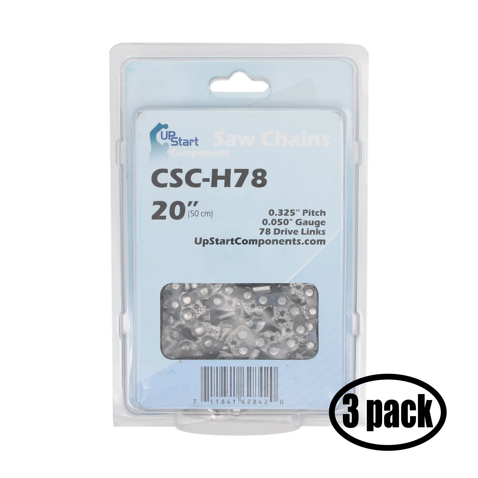 3 Pack Replacement 20-Inch H78 20BPX Chainsaw Chain for Ryobi RY10518 Chainsaw (20