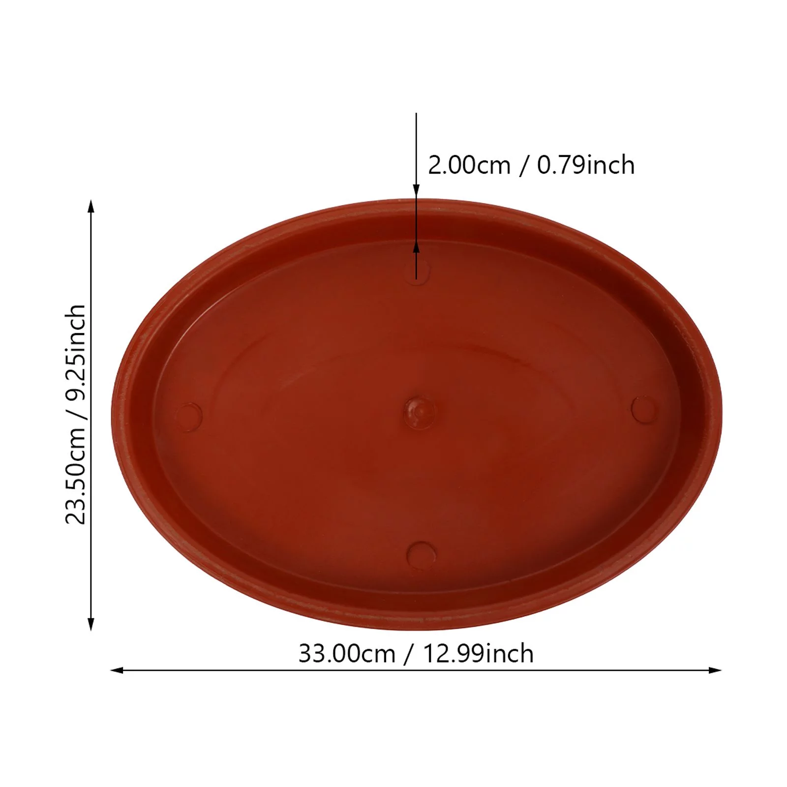 Gongxipen 5pcs Plastic Flowerpot Trays Flowerpot Baseplates Oval Plant Pot Trays Red