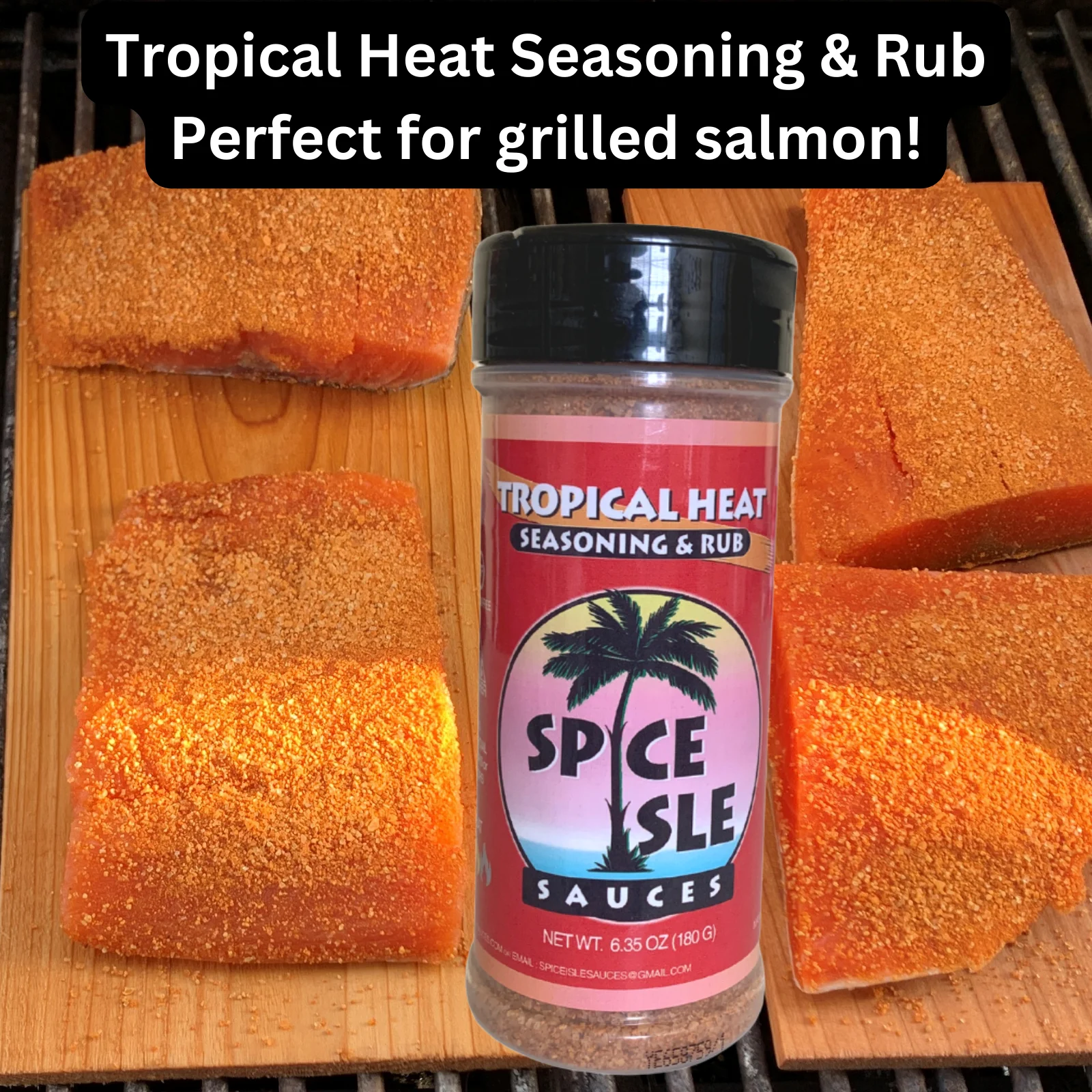 Spice Isle Sauces Tropical Heat Seasoning/Rub, Spicy Caribbean Seasoning Blend with Tamarind, 6.35 oz