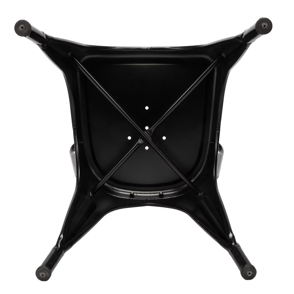 Zimtown Set of 4 Dining Chairs Industrial Metal Stackable Cafe Side Chair