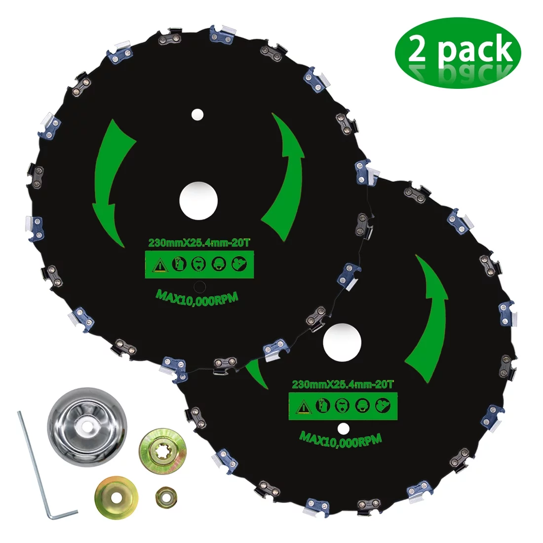 HXXF Chainsaw Tooth Brush Cutter Blade, 9