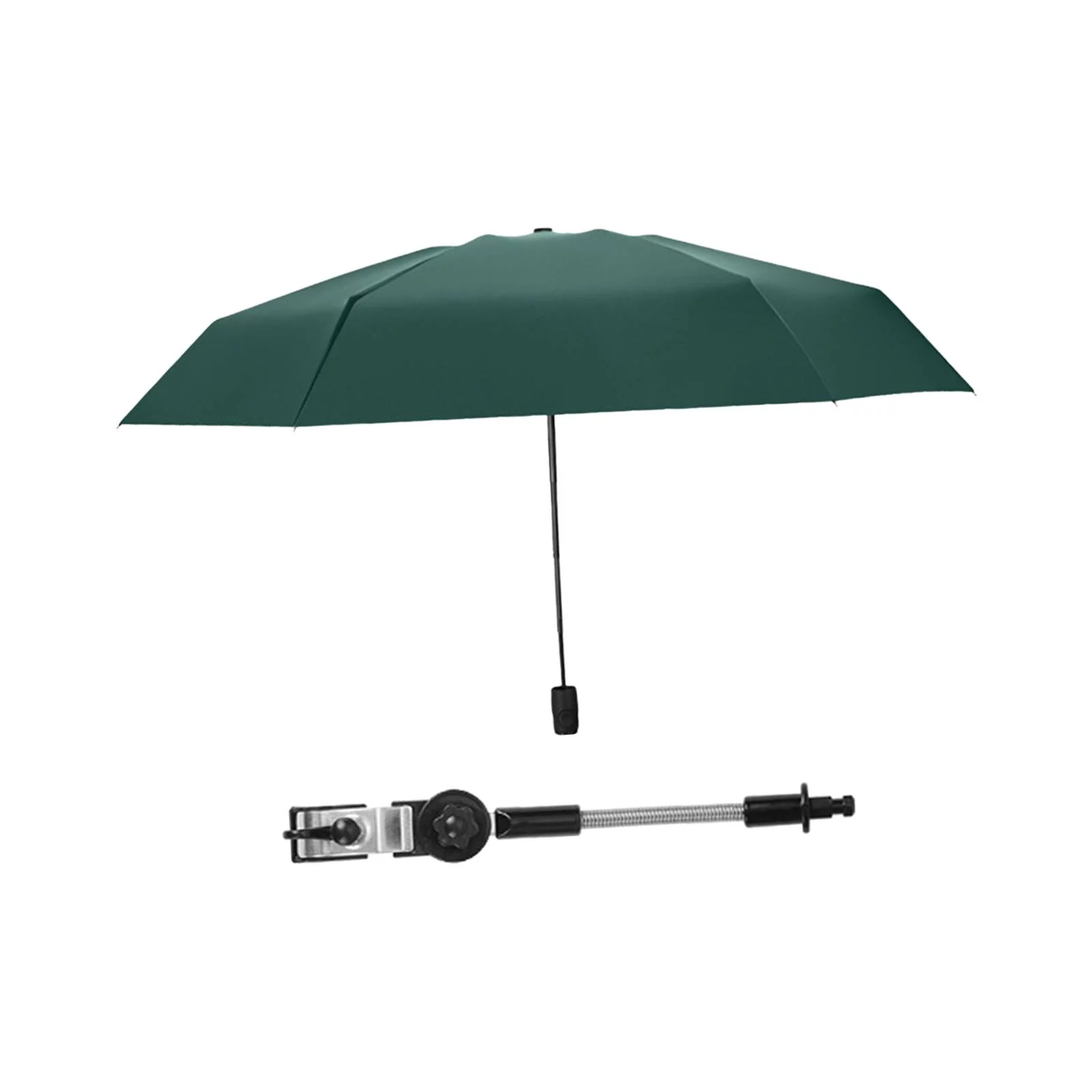 Kokiya Beach Chair Umbrella 90cm Diamter Adjustable with Clip Fixing Device Lightweight Green