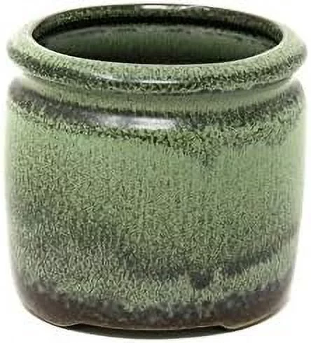 Premium Succulent Planter Cache Pot, Ceramic With Decorative Glaze, Kitchen, Living Room, And Home Decor, Display Plants, Orchids, Cactus, Or Flowers