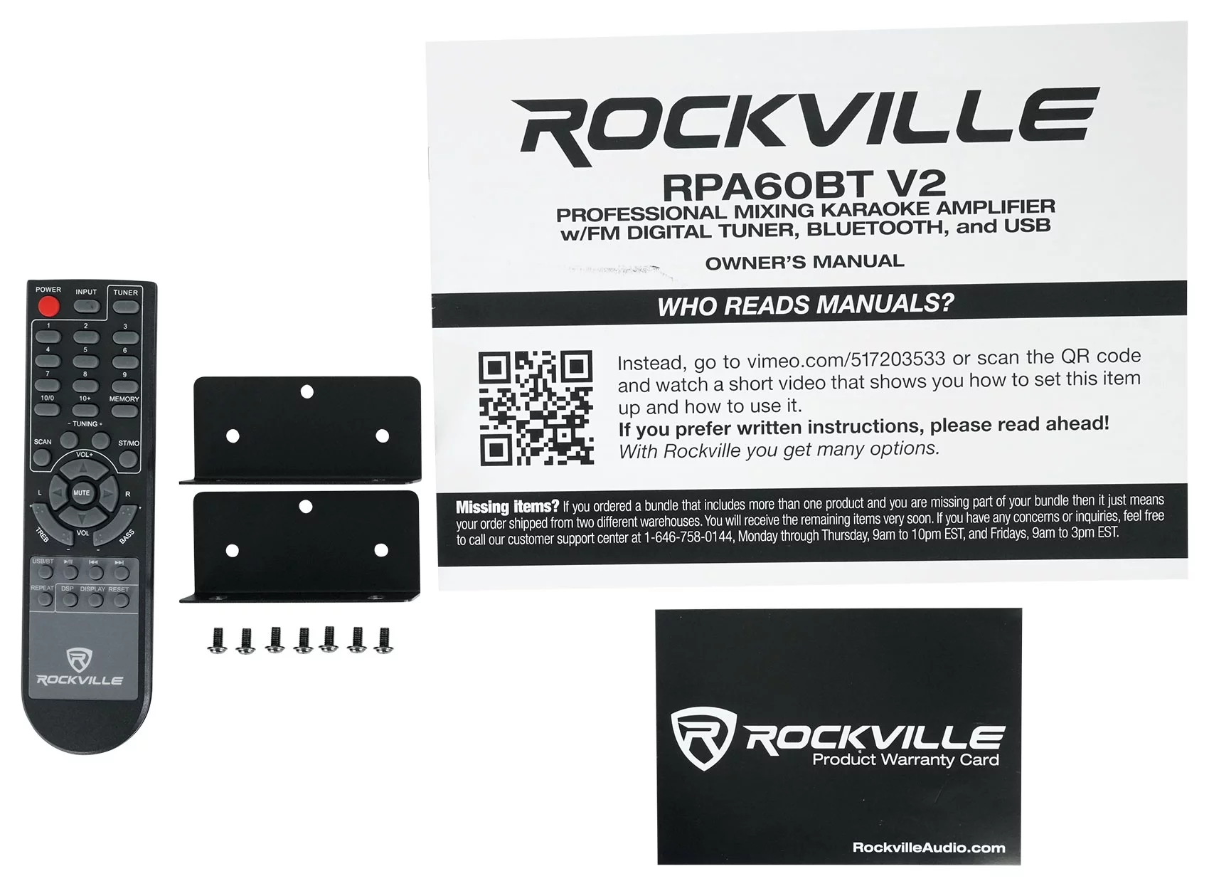 Rockville 1000 w Home Theater System w/Bluetooth Receiver+(4) 4