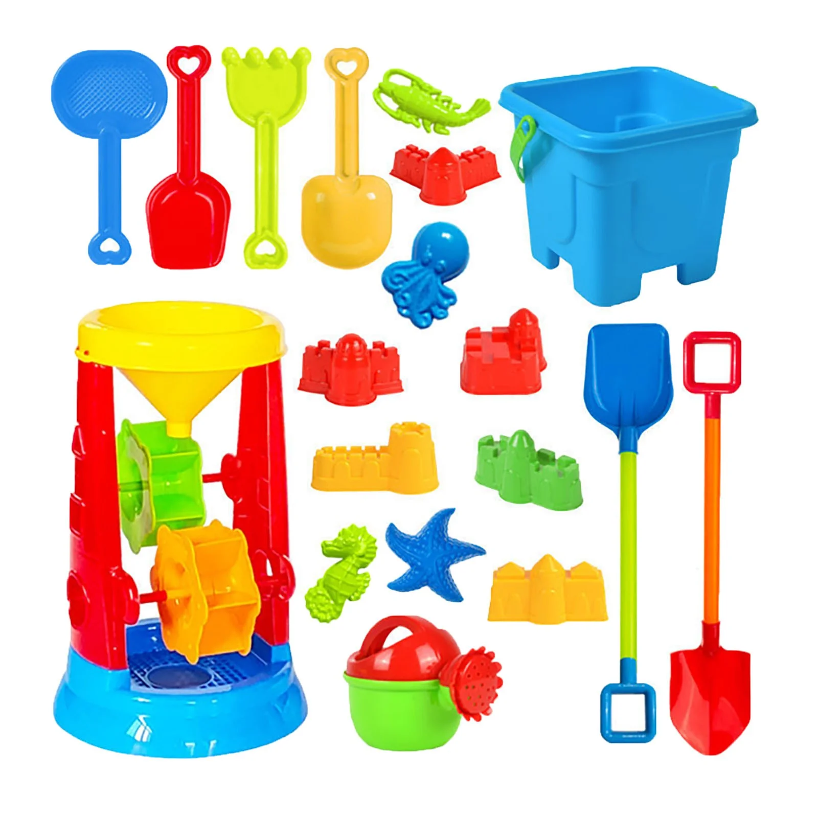 XIANXIAN Children's Beach Toy Set: Baby Playing in Water Sand Digging Cassia Sand Large Shovel Beach Bucket Tool Plastic Garden Planting Shovels Spades Sets Sandbox Toys