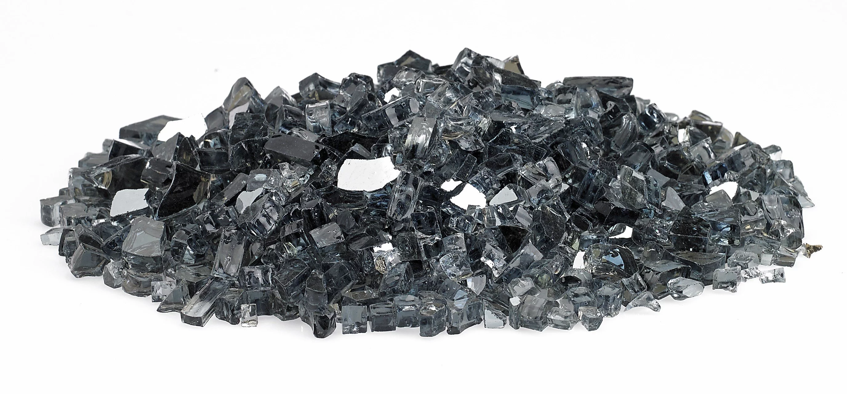 American Fire Glass  0.25 in. Gray Reflective Fire Glass - 10 lbs