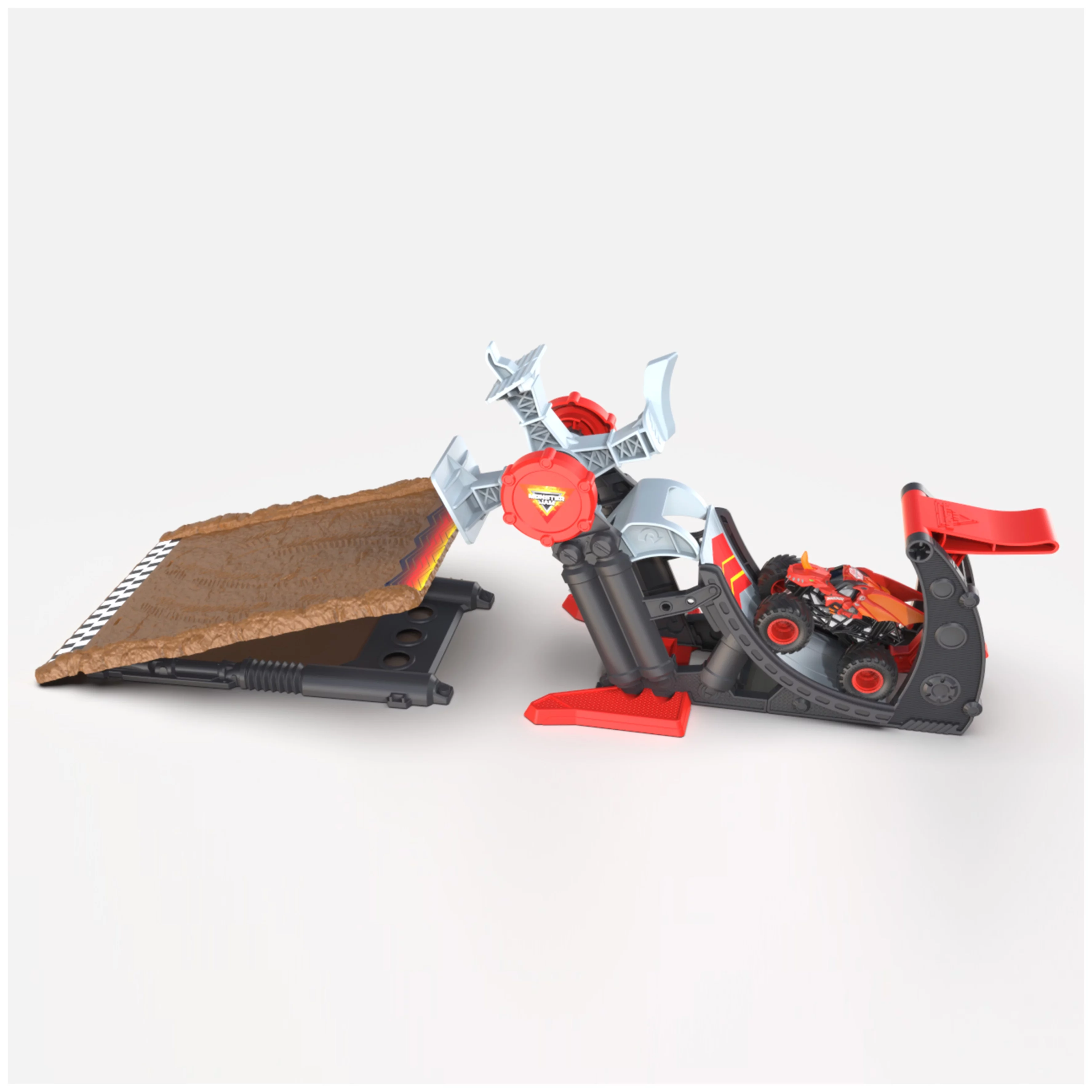 Monster Jam, Official Bakugan Dragonoid Stunt Dial Playset with Exclusive 1:64 Scale Dragonoid Die-Cast Monster Truck