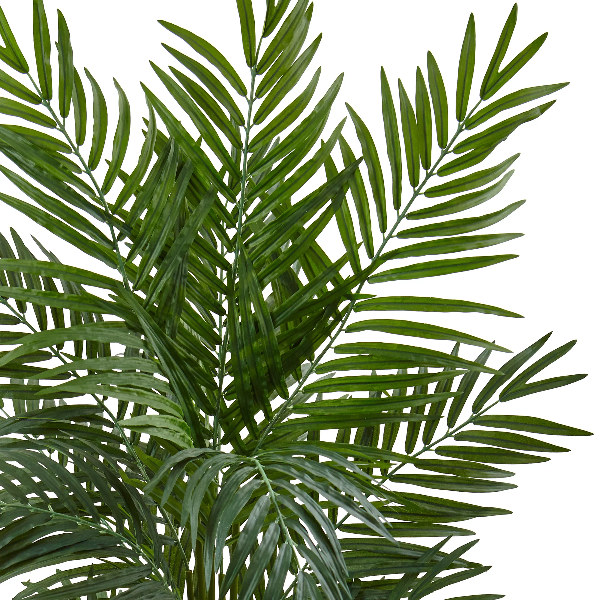 Nearly Natural 5 ft. Areca Palm Artificial Tree in Weave Planter