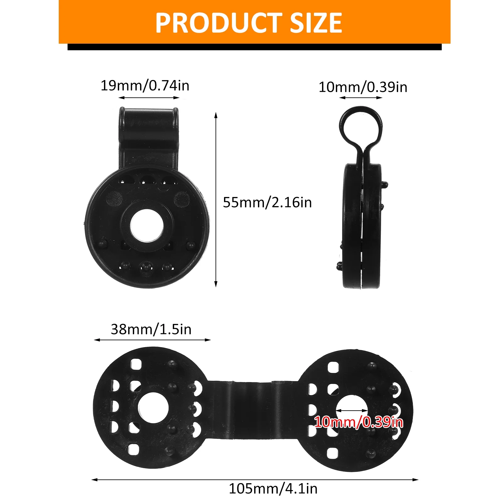 Pinnaco GardenMate 20Pcs Shade Cloth Clips for Greenhouse Fabric, Easy-to-Use Black Clips for Agricultural Sun Protection