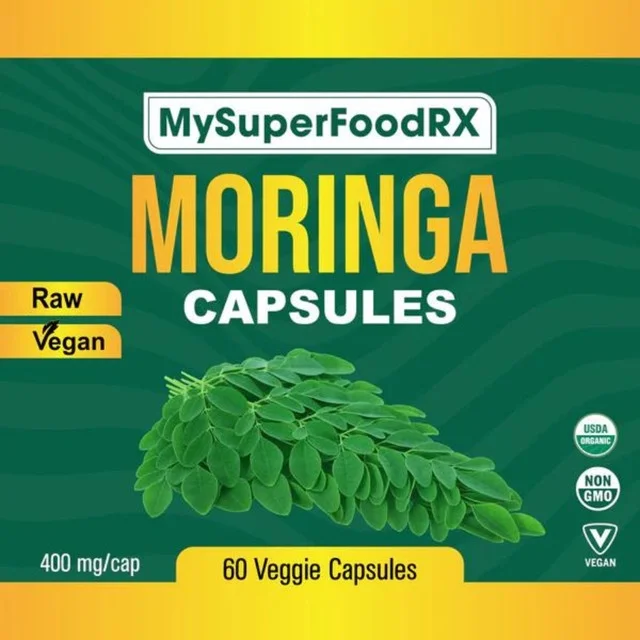 Moringa Capsules - India's Miracle Tree for Cardiovascular & Eye Health (60 Capsules)