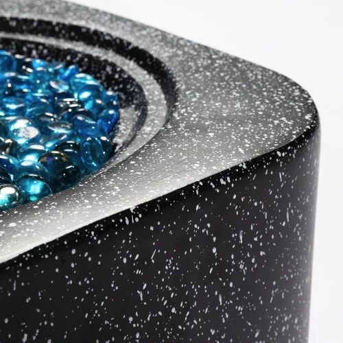 Buumin Tabletop Fire Pit with Glass Wind Guard WL