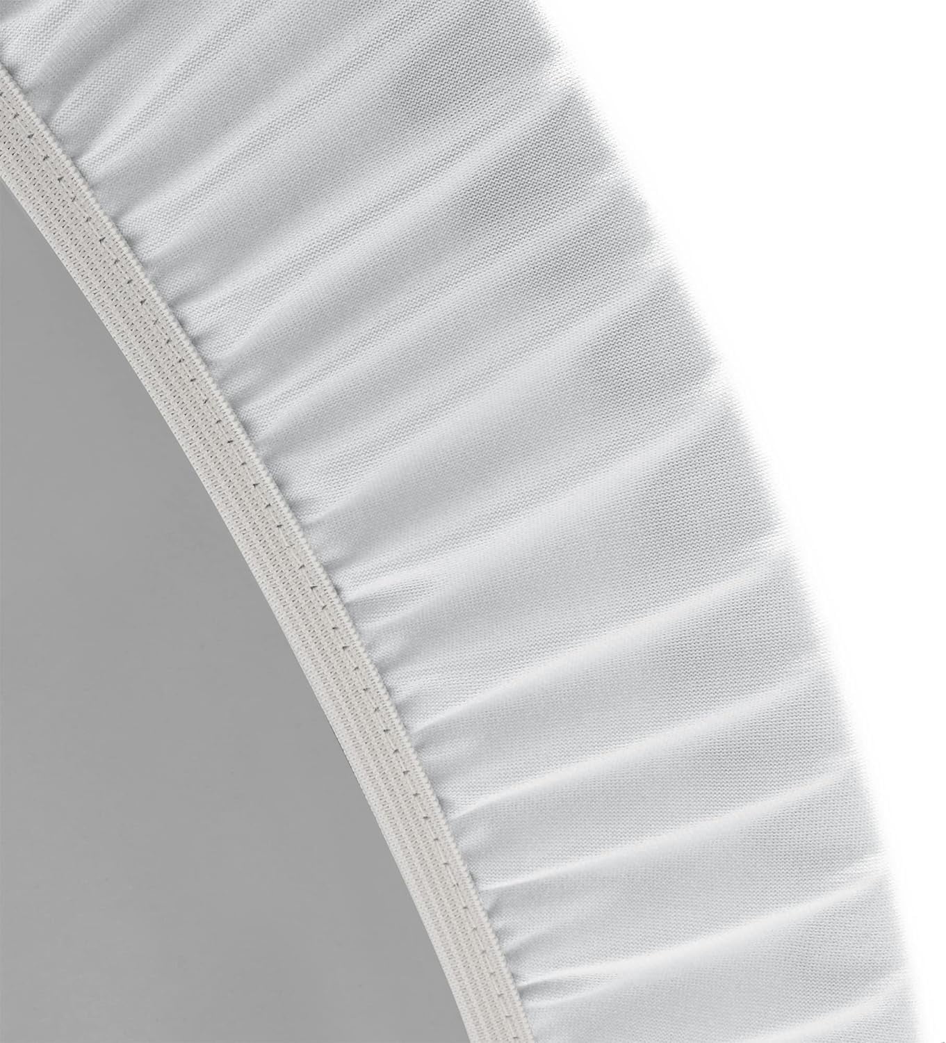 PINGXIXI  Vinyl Table Cover Elastic Edged Pink Rose Butterflies Tablecloths Heavy Duty Fitted  Round Table Waterproof Oil-Proof Wipeable PVC Table Cloth