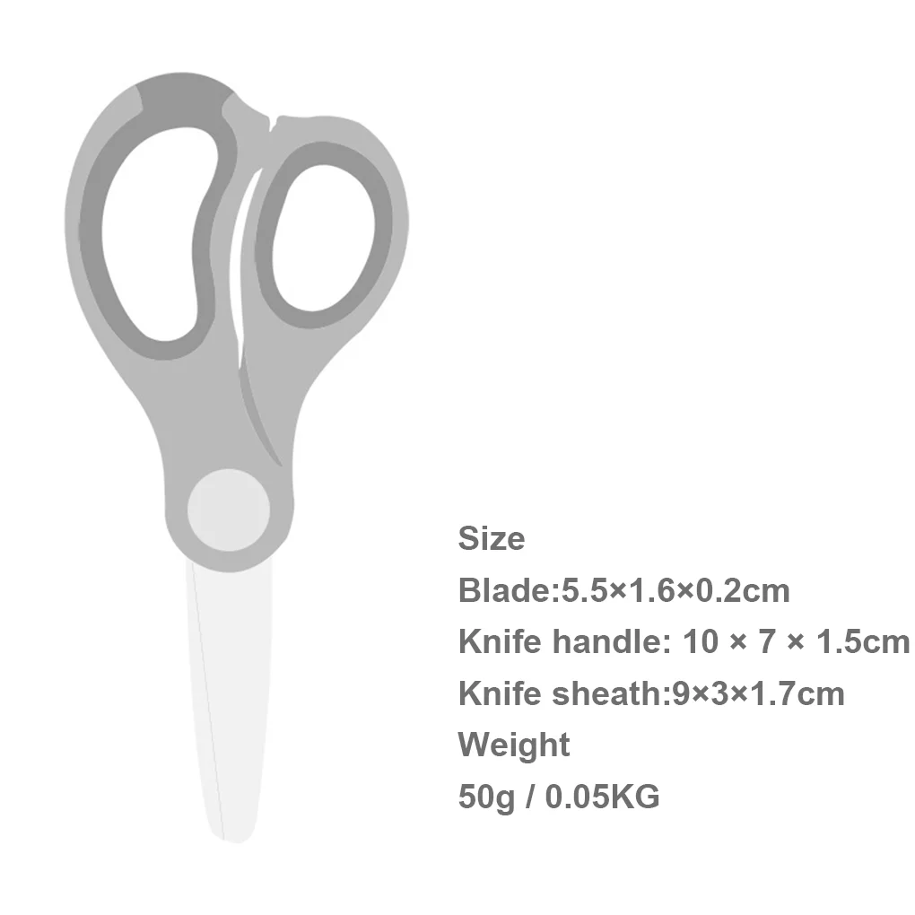 Ceramics Portable Container Shear Non\-rust Drop\-resistance Baby Food Feeding Accessories Supplies Scissors