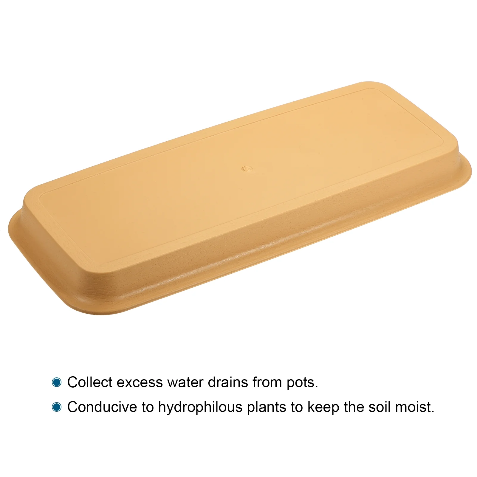 Unique Bargains Plastic Rectangular Flower Drip Tray 3pcs