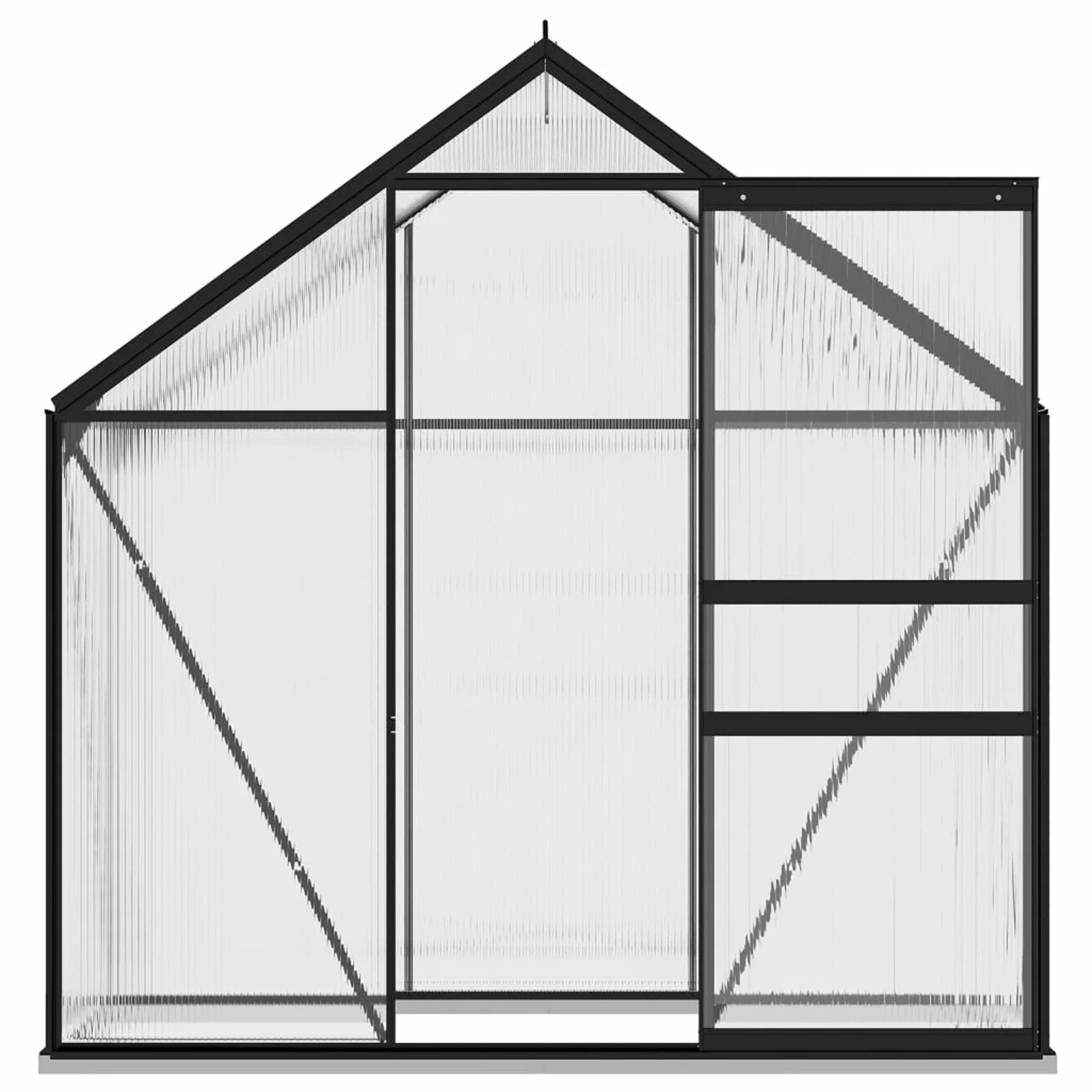 Walmeck Greenhouse Anthracite Aluminum 14.3 ft²
