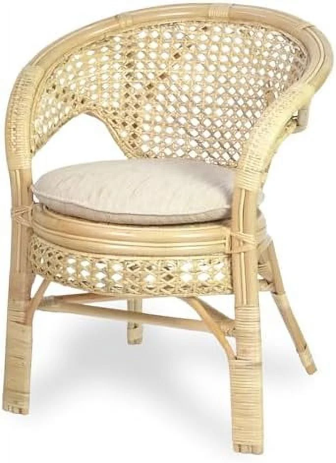 xrboomlife Pelangi Handmade Rattan Dining Wicker Chair W/Cushion