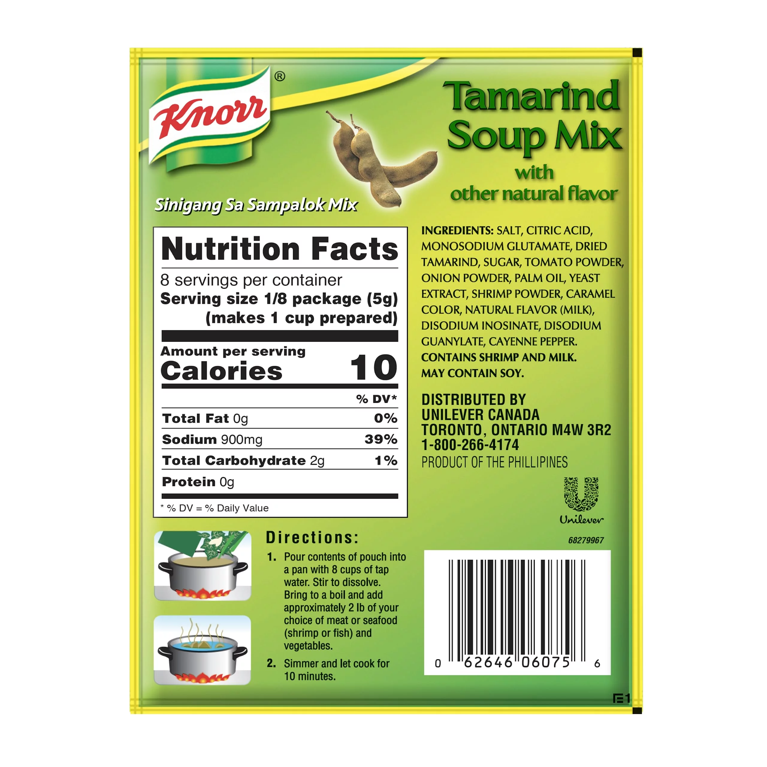 Knorr Tamarind Soup Mix (Sinigang Sa Sampalok Mix), 1.41Oz (40G) (Pack Of 1)
