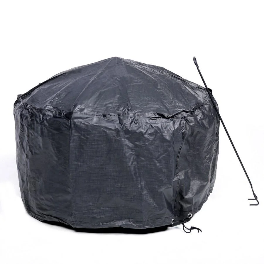 Garden Treasures 29.92-in W Antique Black Steel Wood-Burning Fire Pit