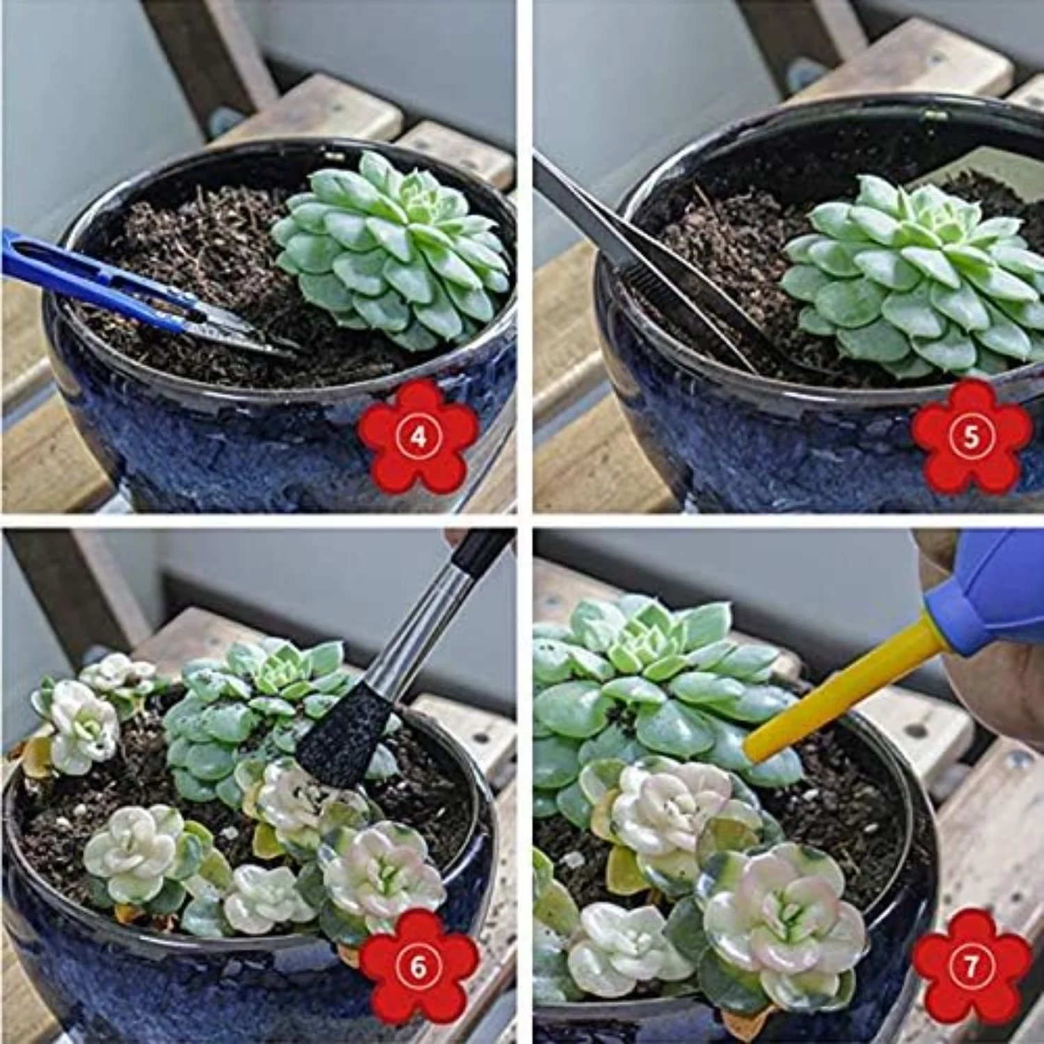 21 Pcs Mini Garden Tools Set Miniature Planting Gardening Tool Set Succulent Transplanting Tools kit Perfect Gardening Tools Gift for Women
