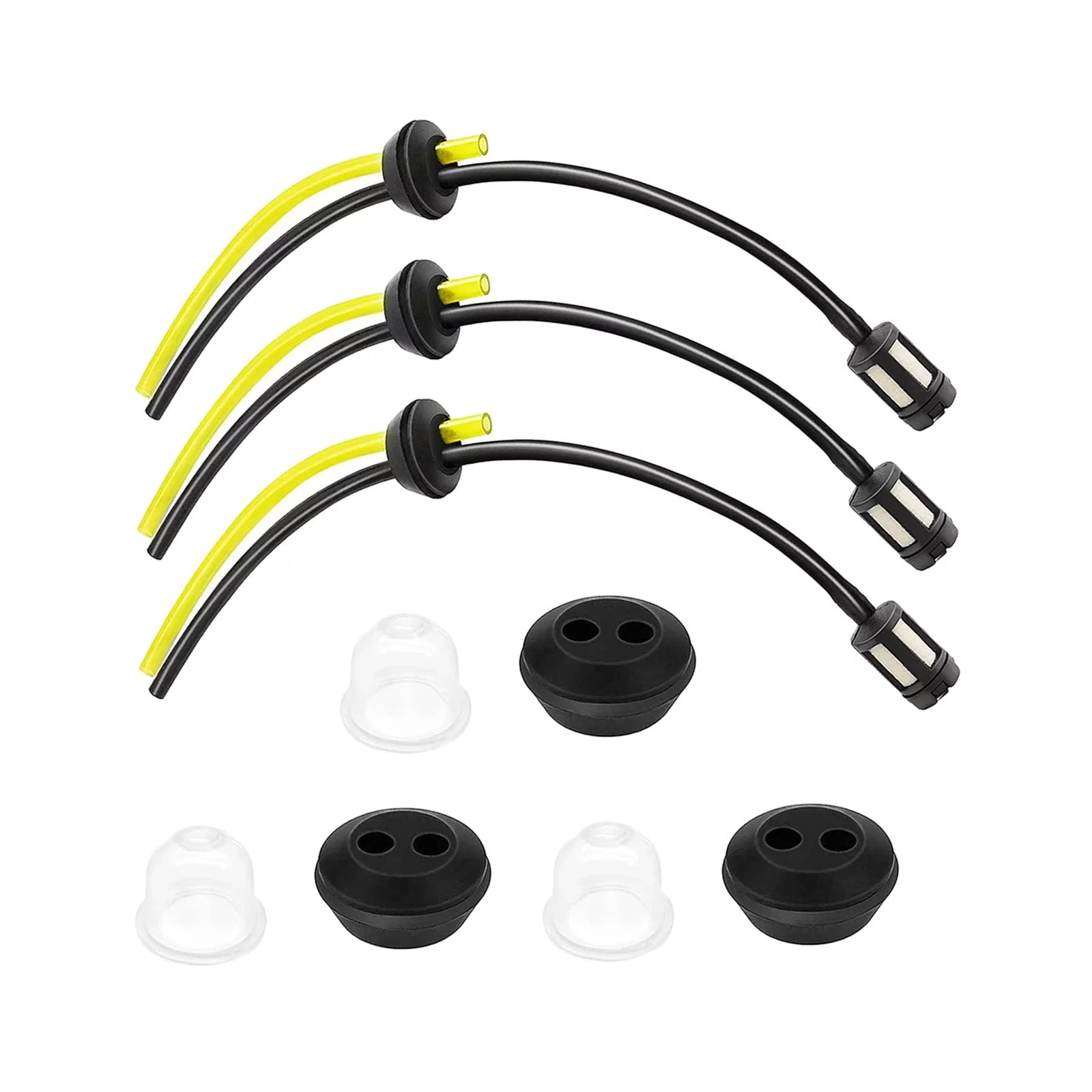 3 Pack Strimmer Fuel Pipe Grass Trimmer Fuel Line Fuel Line Grommet Assembly for