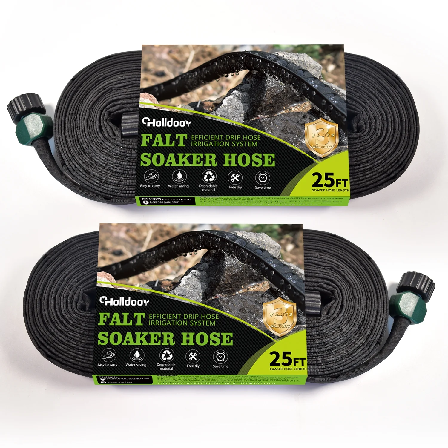 Soaker Hose for Garden Beds, Drip Irrigation Hose Save 80% Water,Garden Drip Watering Hoses for Irrigation System,Leakproof Watering Garden Hose with Holes Easy Gardening Yard Work Sprinkler Hose