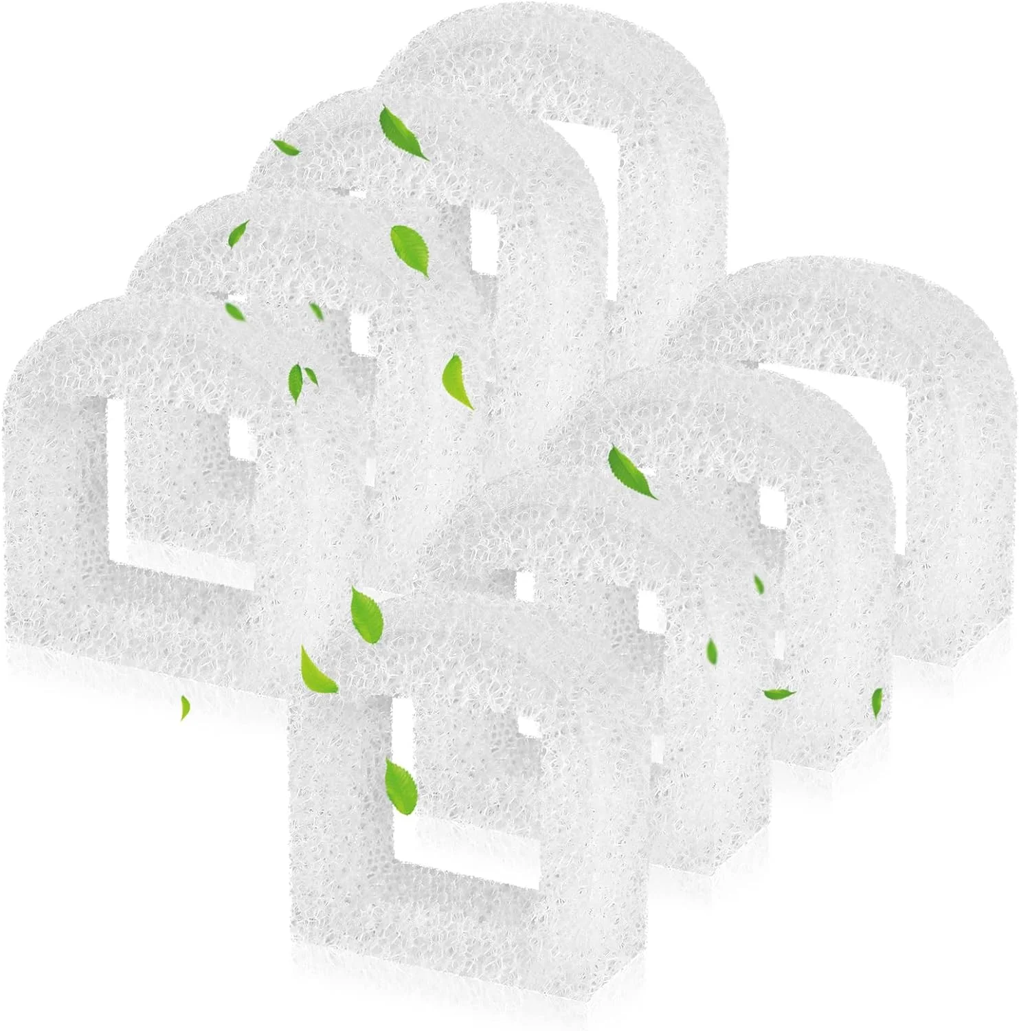 Cat Water Fountain Filters, 12 Pack Pet Fountain Replacement Foam Sponge Pre-Filters Fit for Multiple Ceramic and Stainless Steel Pet Fountains