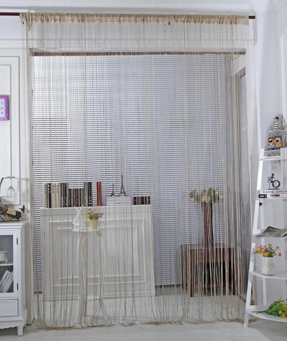 iju7gthy Outdoor Chair Cushions Set of 2 18X18 4Th of July Line String Window Curtain Tassel Door Room Divider Scarf Valance Hot