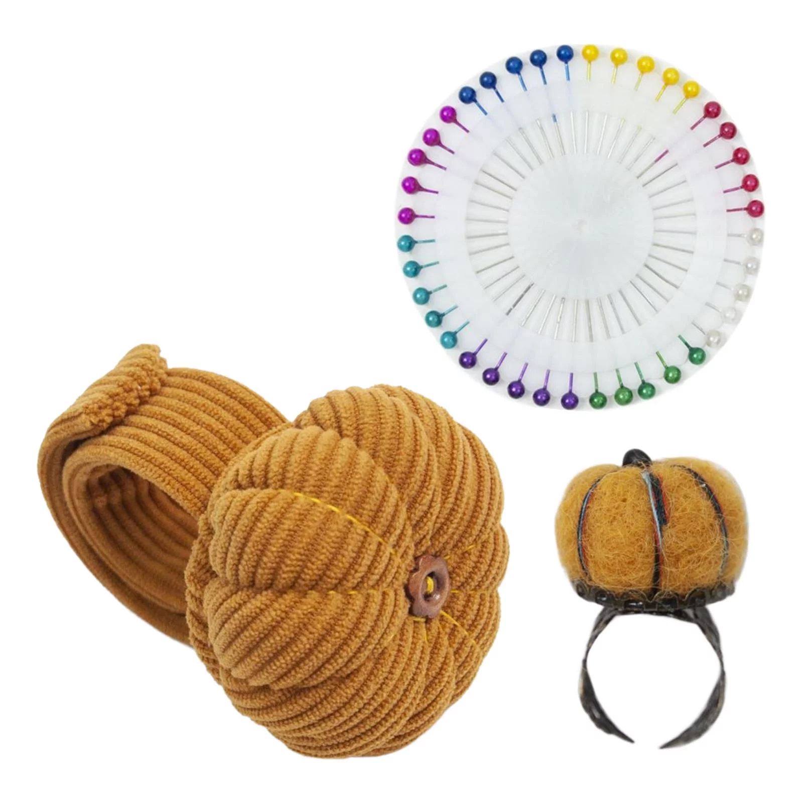 Wrist Pin Cushion Sewing Cushion for Quilting Stitchwork Knitting Yellow