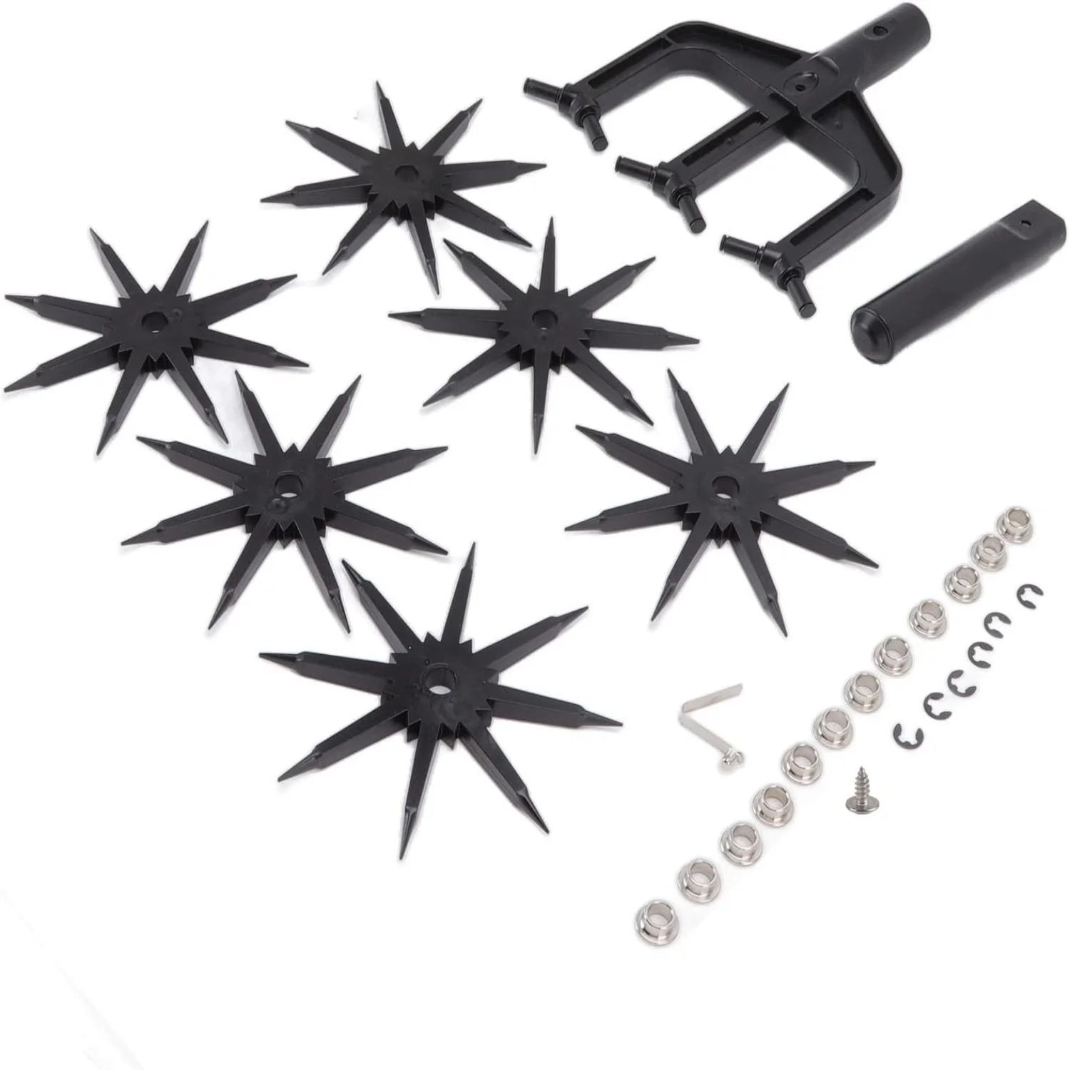 Durable Garden Soil Scarifier Rotary Cultivator Tool for Wear Resistant 2-in-1 Ventilated Tilling and Loosening in the Garden