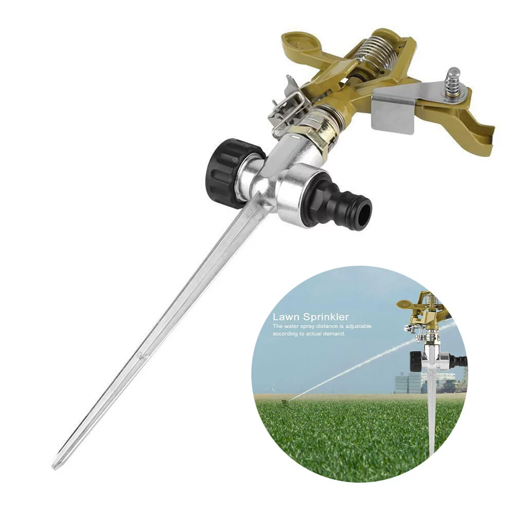 4 Point Garden Sprinkler Automatic Irrigation Grass Lawn 360 Degree Circle Rotating Watering Sprinkler Garden Pipe Hose Zinc Alloy