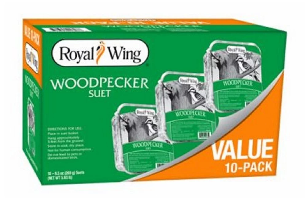Royal Wing 11446 High-Energy Woodpecker Suet, 5.95 Pounds, 10 Pack in One Box