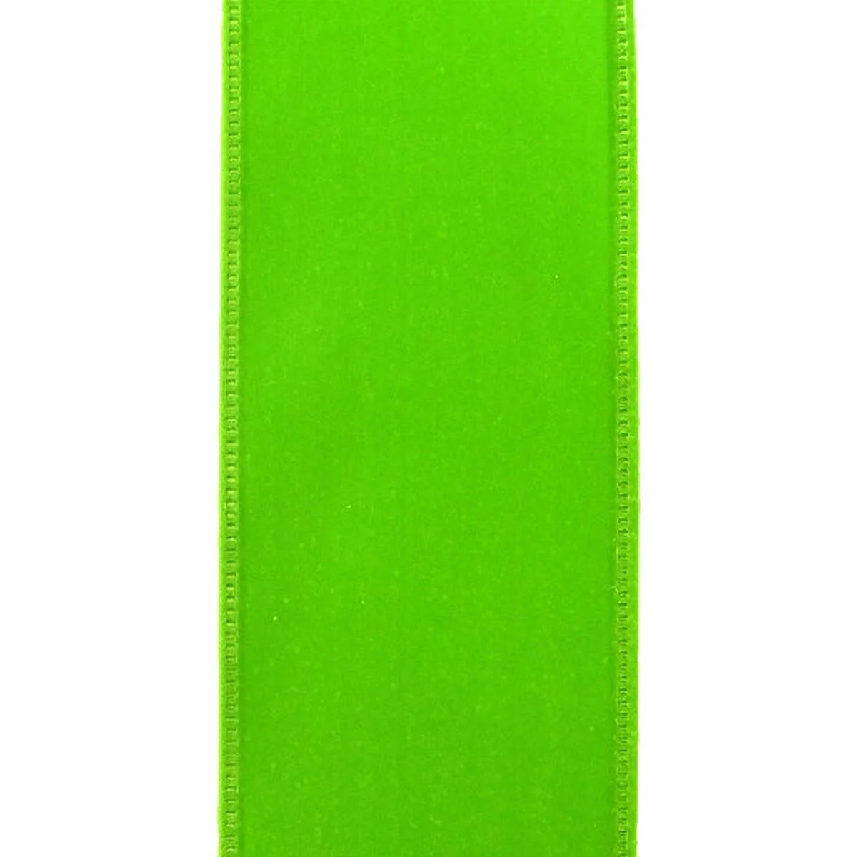 Christmas Velvet Wired Edge Ribbon, 2-1/2-Inch, 10-Yard - Lime Green