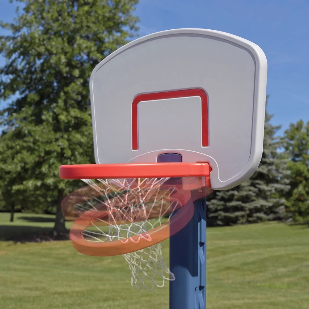 Step2 Durable Adjustable Child Shootin Hoops Pro Basketball Hoop and Ball, Blue