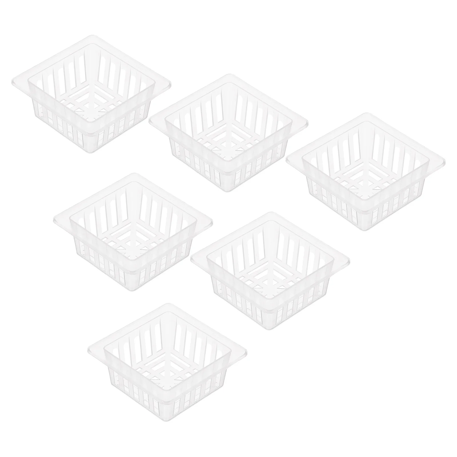 Uxcell 6 Inch Transparent Garden Mesh Cup Net Pots Plastic, for Home Vegetable Flower Planting 12pcs