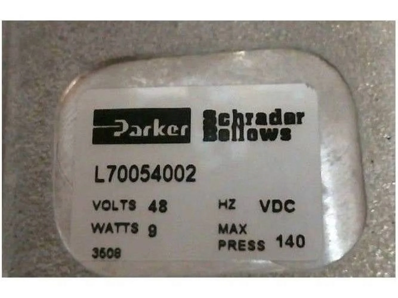 Parker L70054002 Single Solenoid NEW Inline Valve Assembly 140 PSI NIB