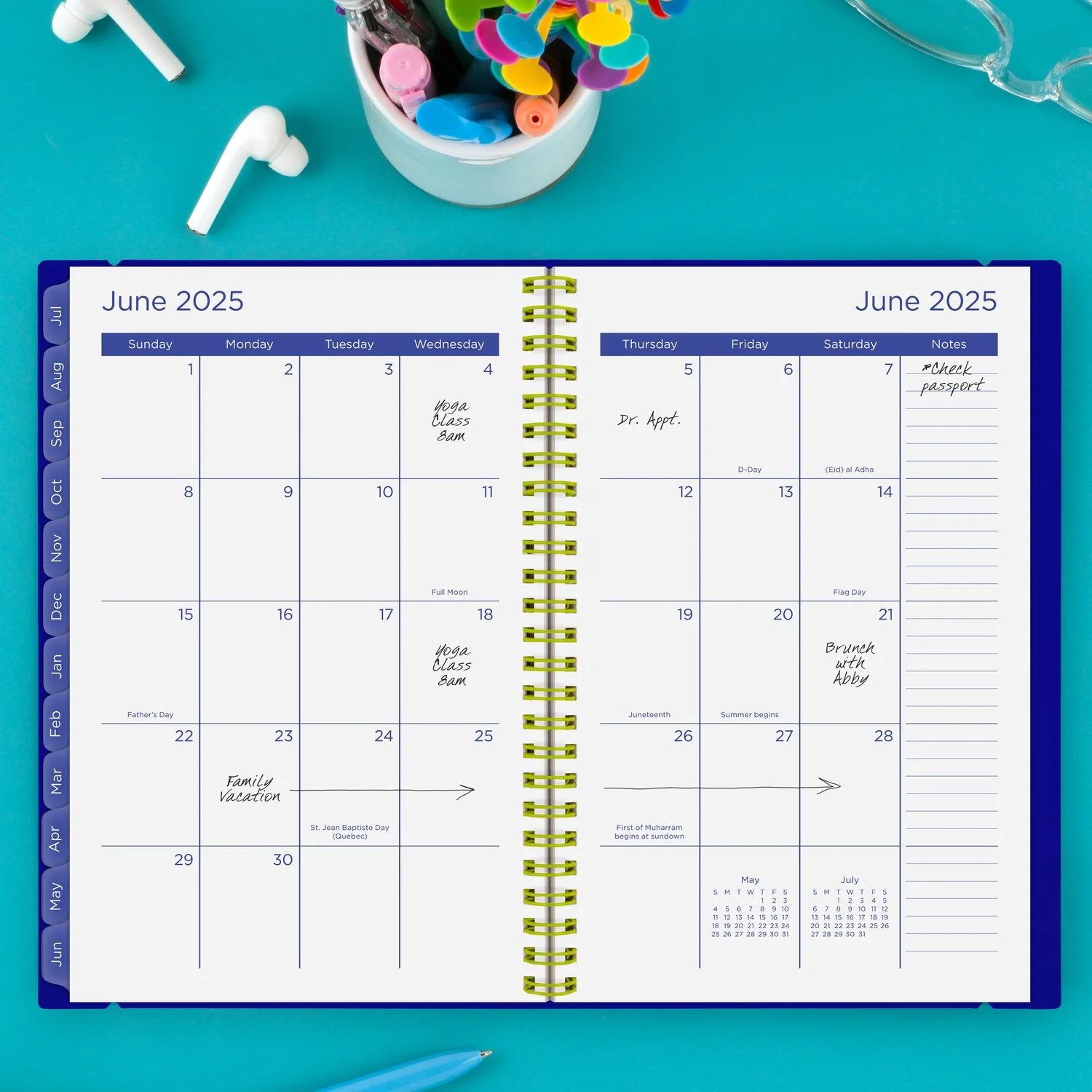 Mead Monthly Weekly Medium Indigo Planner