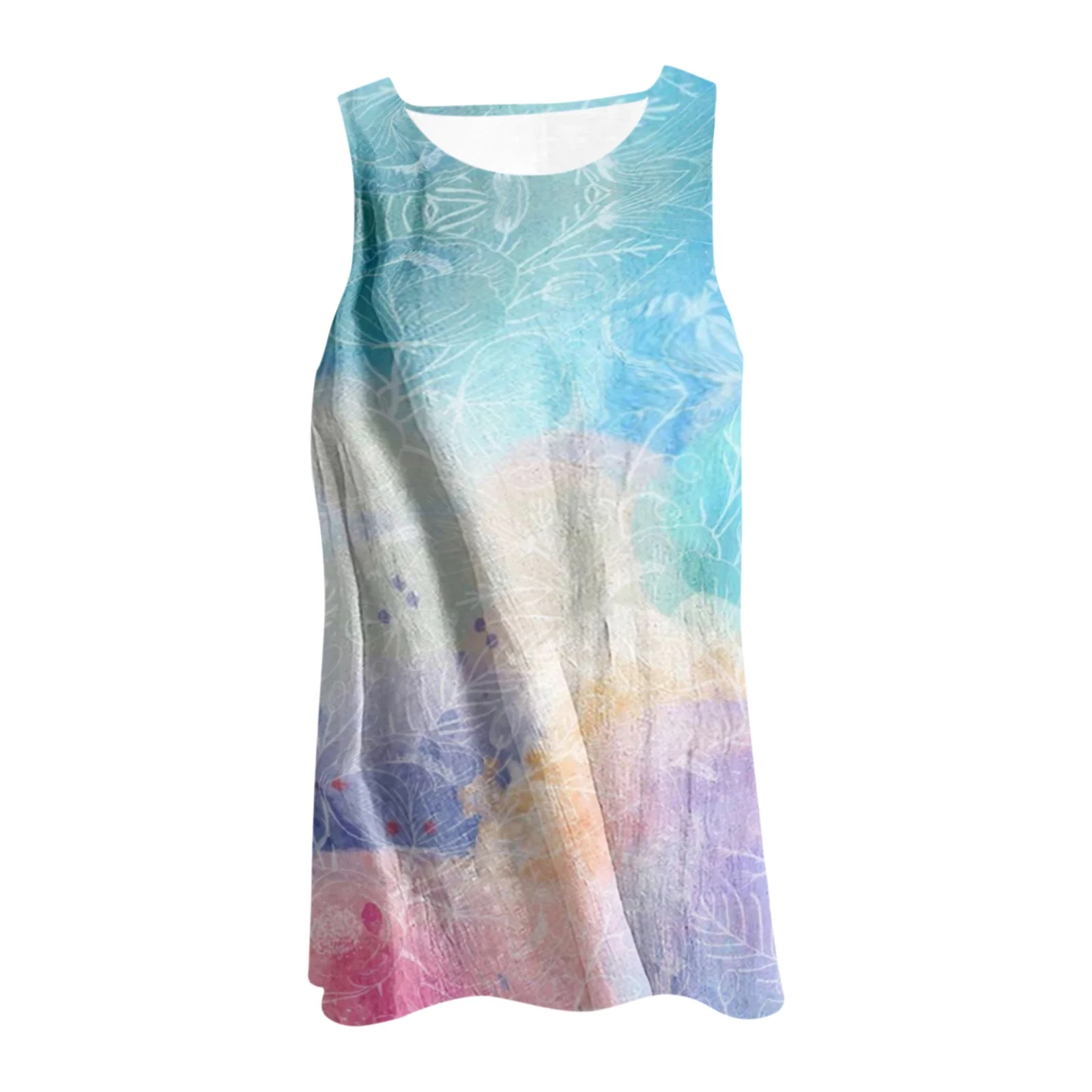 Pregnancy Casual Dresses for Women Women'S Elastic Cotton And Linen Comfortable Casual Beach Dress Flame Seedling Sunflower Tie Dye Small Flower Print Long Dress Casual Dress