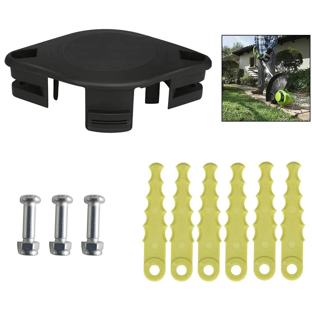 Cumbed  For Ryobi ACFHRL2 Polycarbonate Bladed Trimmer Head 18-Volt, 24-Volt Strimmers with 6 Replacement Plastic Blades