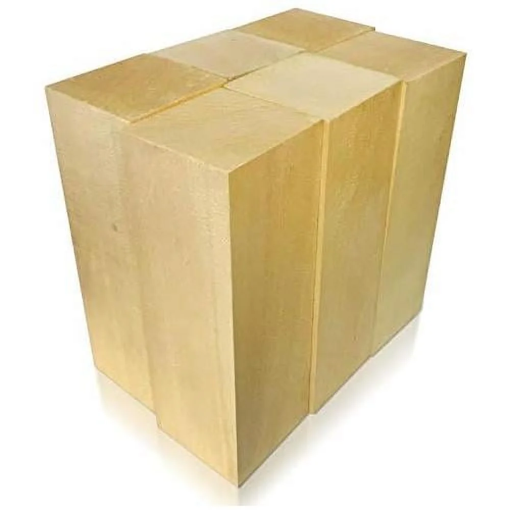 6 Pack Extra Large Basswood Blocks 6 X 3 X 3 Inches Premium Unfinished Soft Wood Blocks For Carving And Whittling