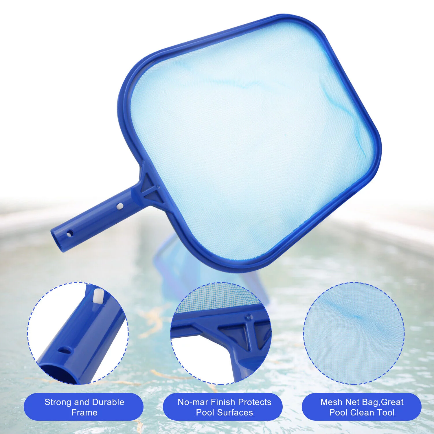 Garden Swimming Pool Cleaning Net Leaf Skimmer Rake Fine Mesh Hot Tub Spa Pond