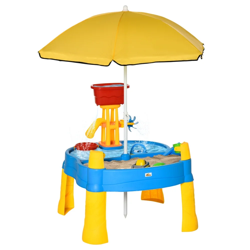 Sand Water Table for Toddlers, Activity Sensory Tables Outside Beach Toys for Boys Girls,28.5