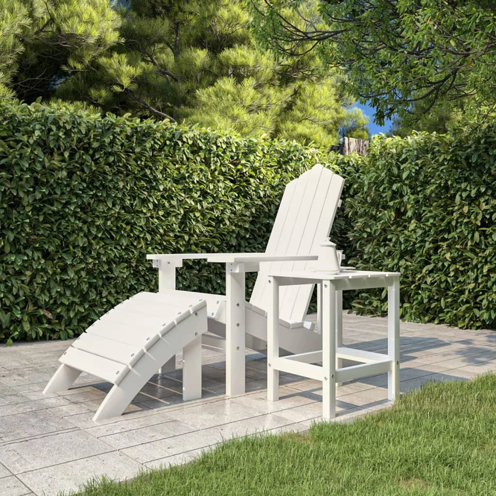 Aibecy Patio Adirondack Table White 15