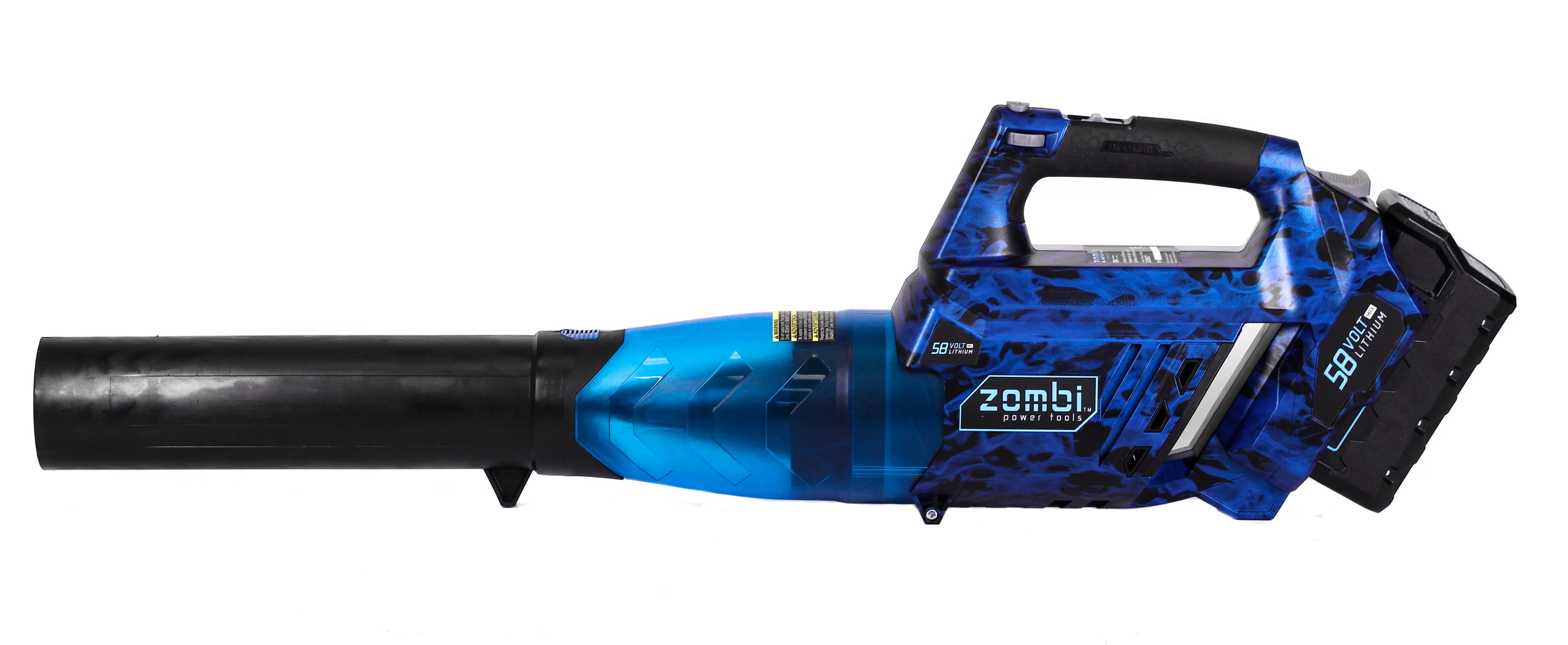 Zombi 58 Volt Variable Speed Lithium Cordless Electric Blower, 4Ah Battery and Charger Included