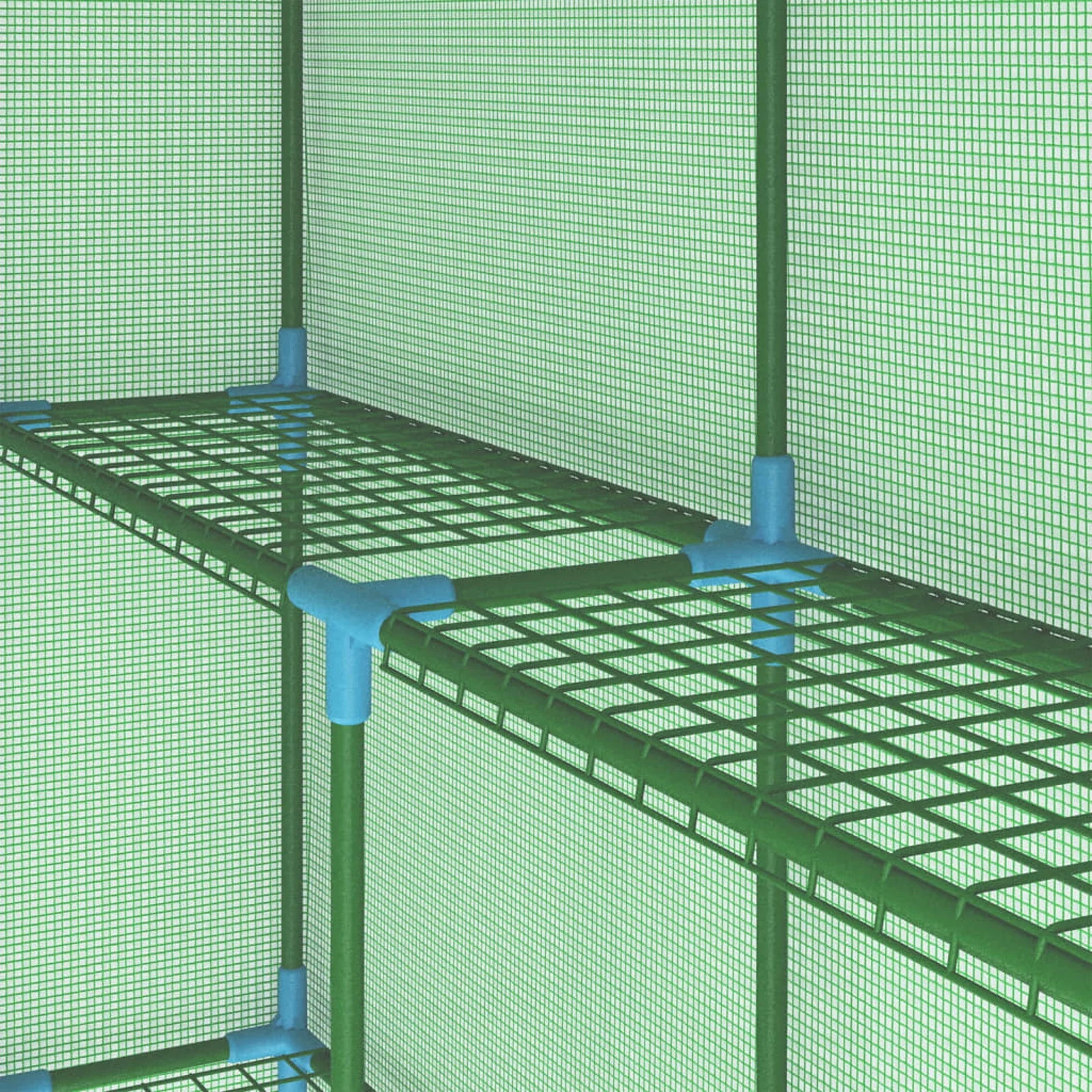 Andoer Greenhouse with Shelves Steel 56.3