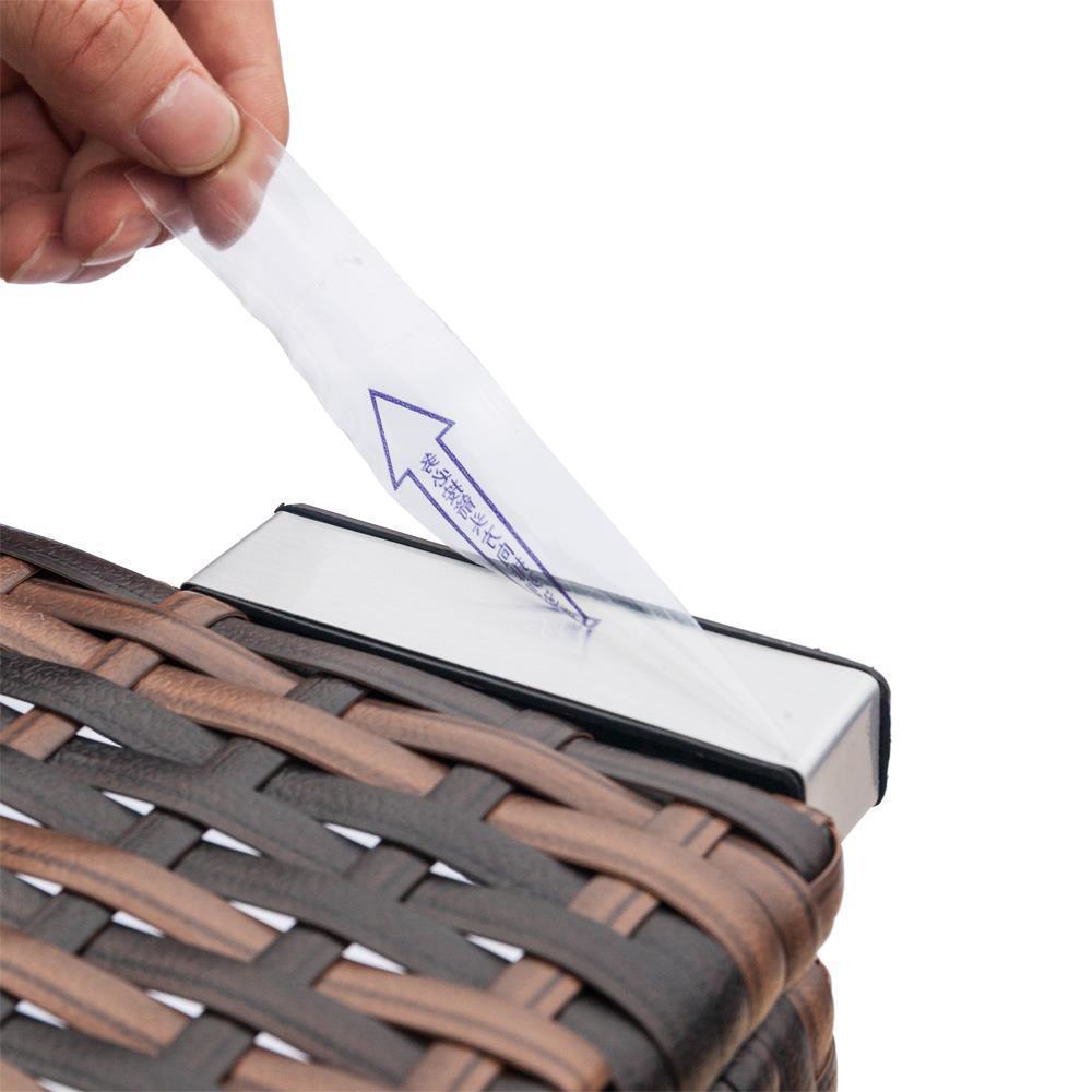 7 Pieces All Weather Patio Rattan Furniture Wicker Royal Blue Cushioned Sofa Set