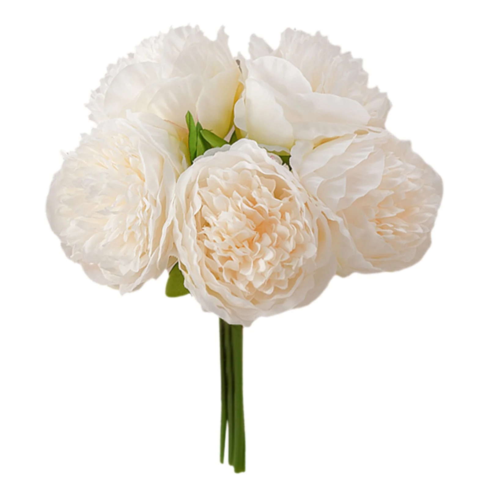 Yeetfub Faux Flowers for Outdoors Artificial Flower Simulation Peony Bouquet Wedding Bouquet Fake Flower Peony Silk Flower Hand Tied Bouquet Pink for Window Garden Office Patio Planter