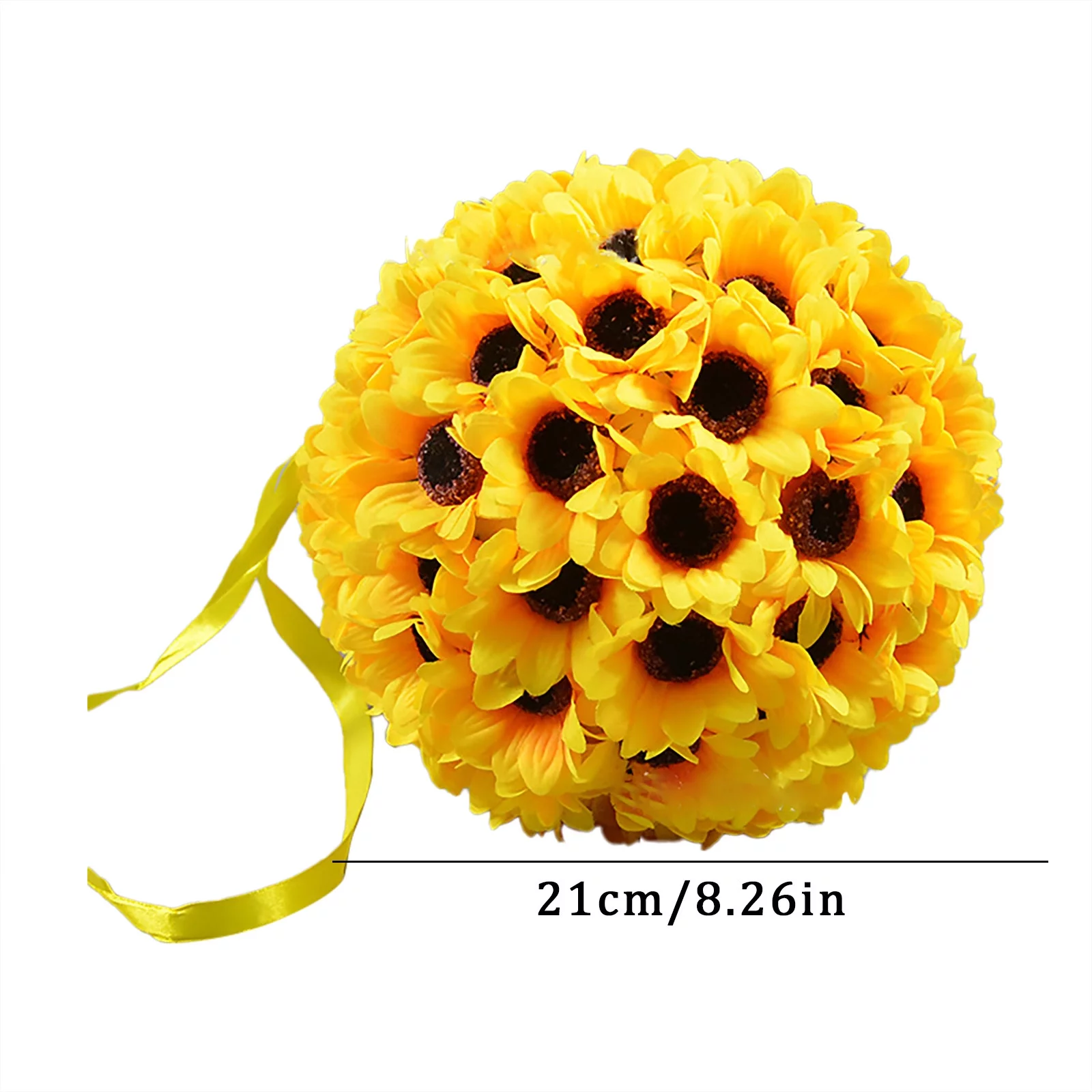 HALJEN Artificial Flowers for Outdoors Artificial Sunflower Hangs Sunflower Ball Wedding Party Home Decoration Sunflower Hangs Yellow