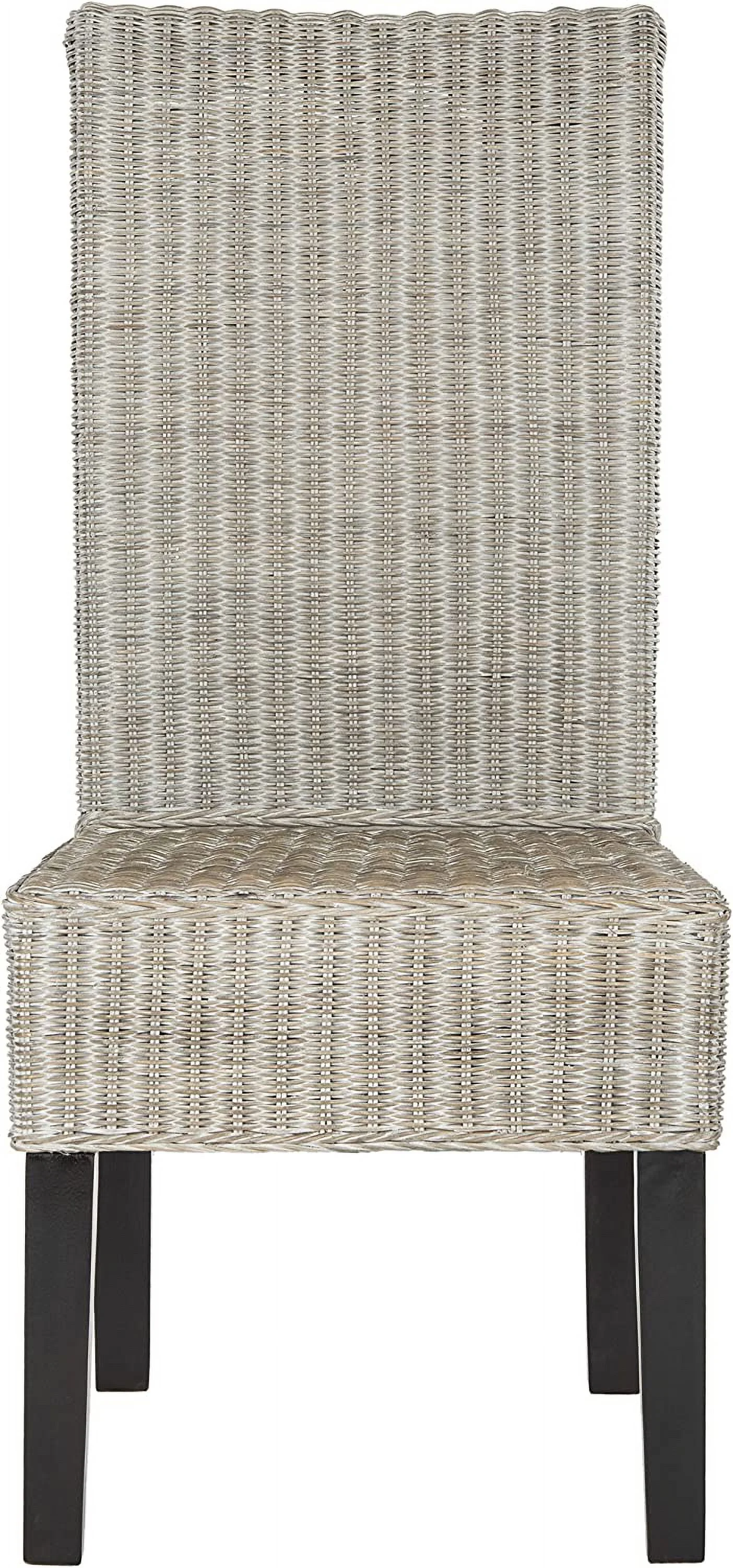 KUANGHENG Home Collection Arjun Grey Wicker 18-inch Dining Chair