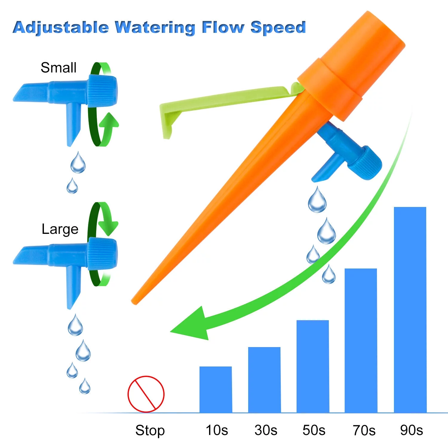 12/24/48 PCS Automatic Self Watering Spikes Plants Water Drip Irrigation System